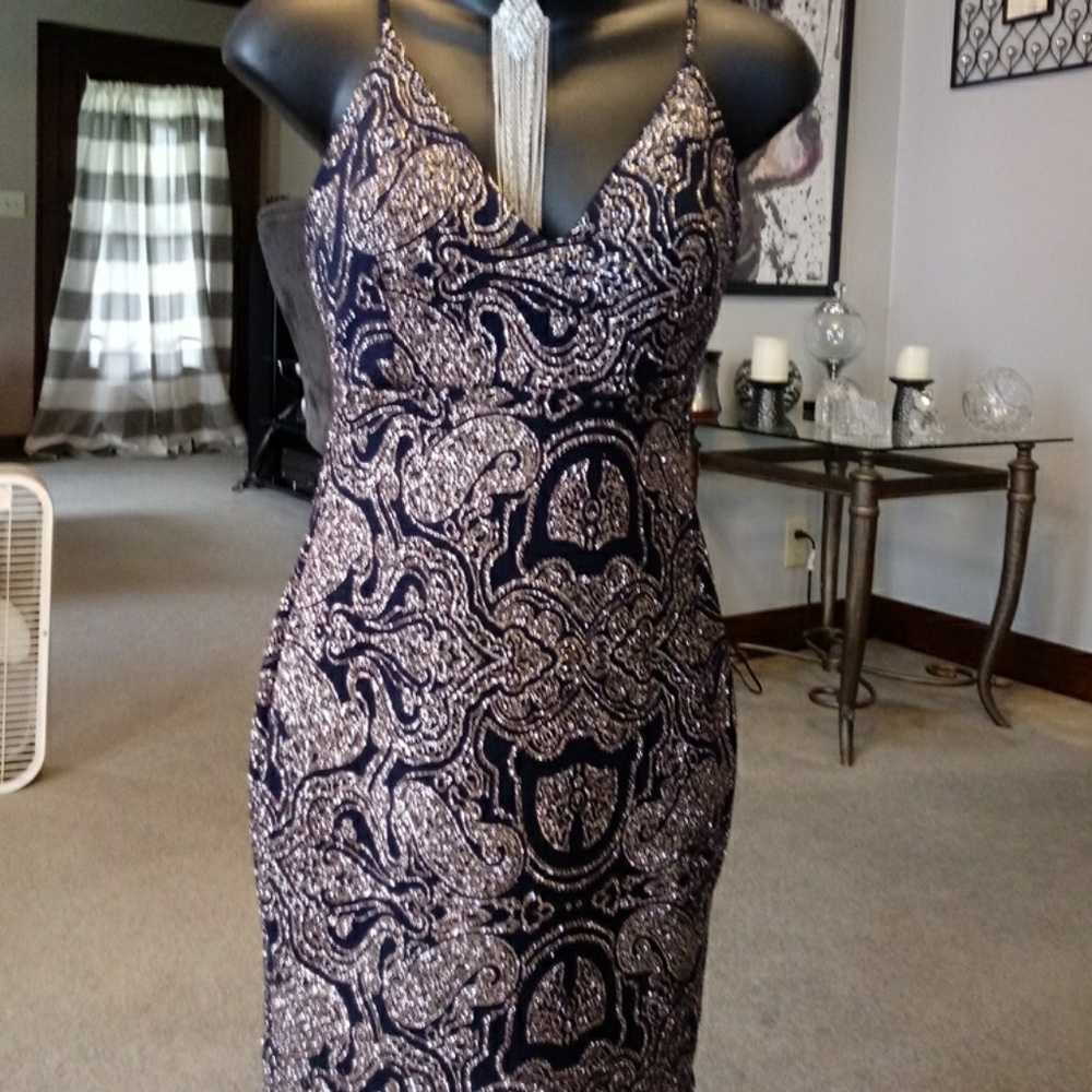 Gorgeous Dress Has Silver Sparkles